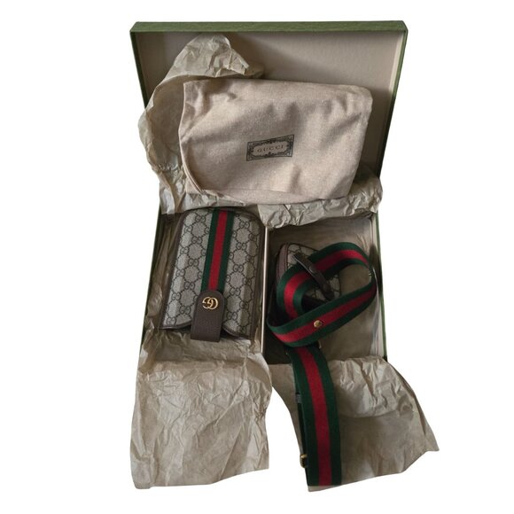 Gucci GG Supreme Ophidia Crossbody Phone Holder Messenger Bag Unisex NEW - Picture 13 of 14